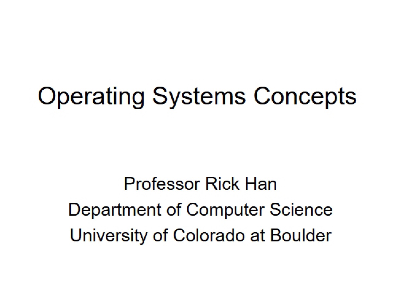 Basics of Operating Systems