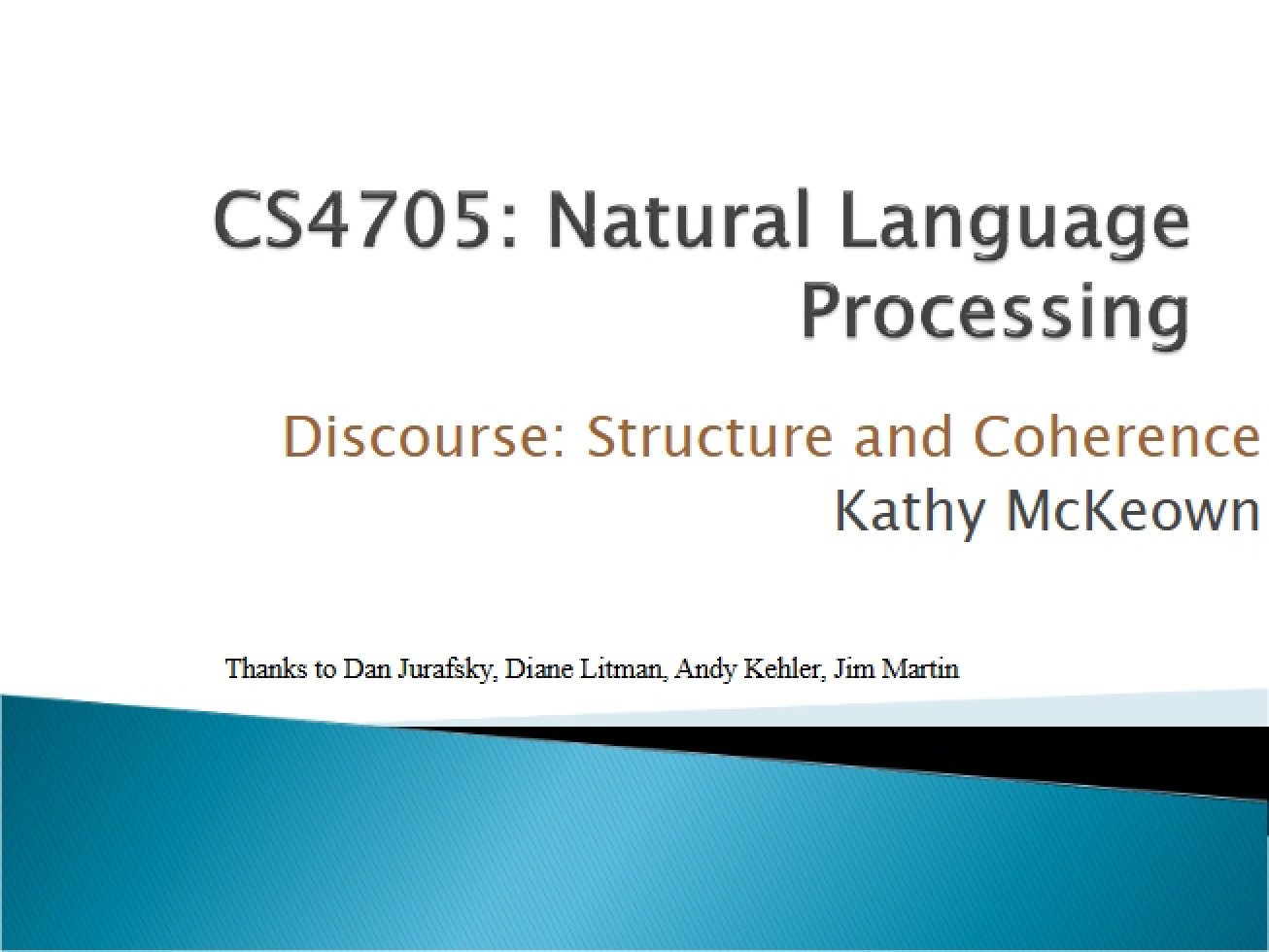 Structure and Coherence of Discourse