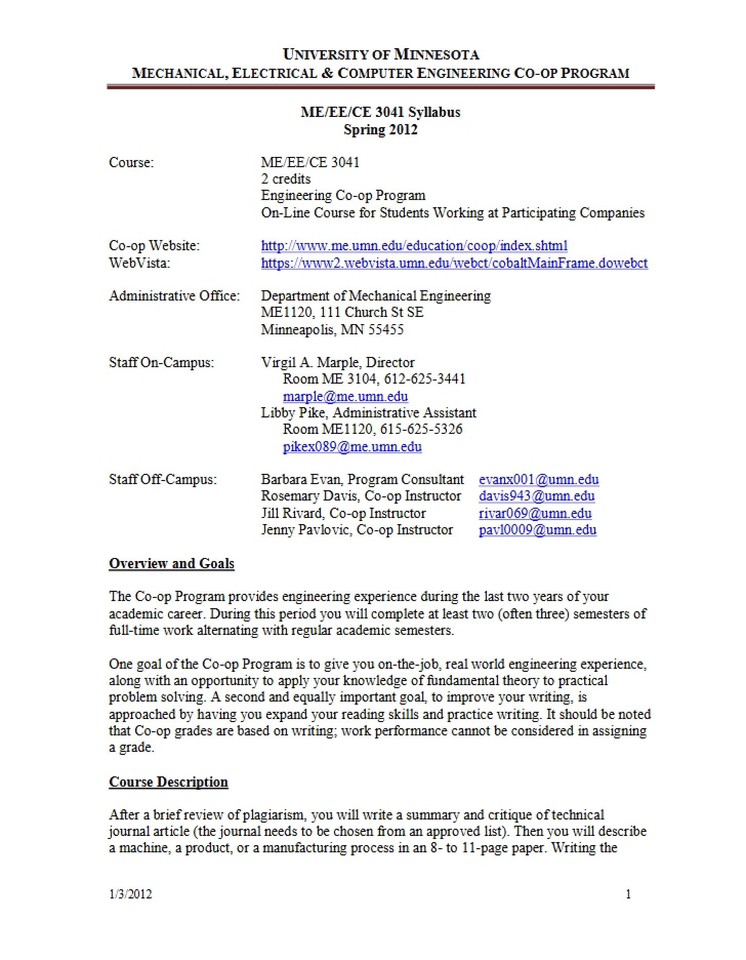 Spring 2012 Syllabus