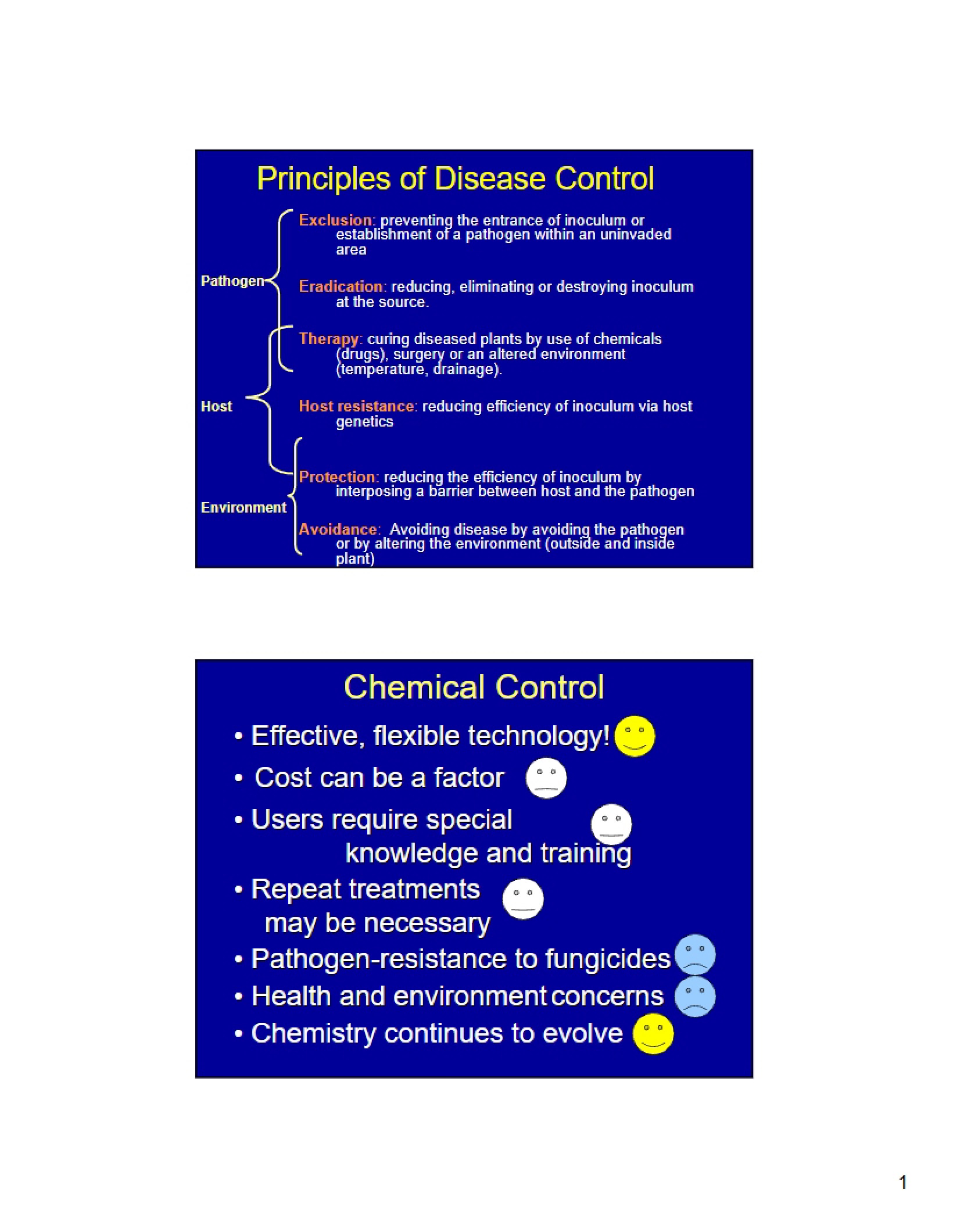 Disease Control Principles