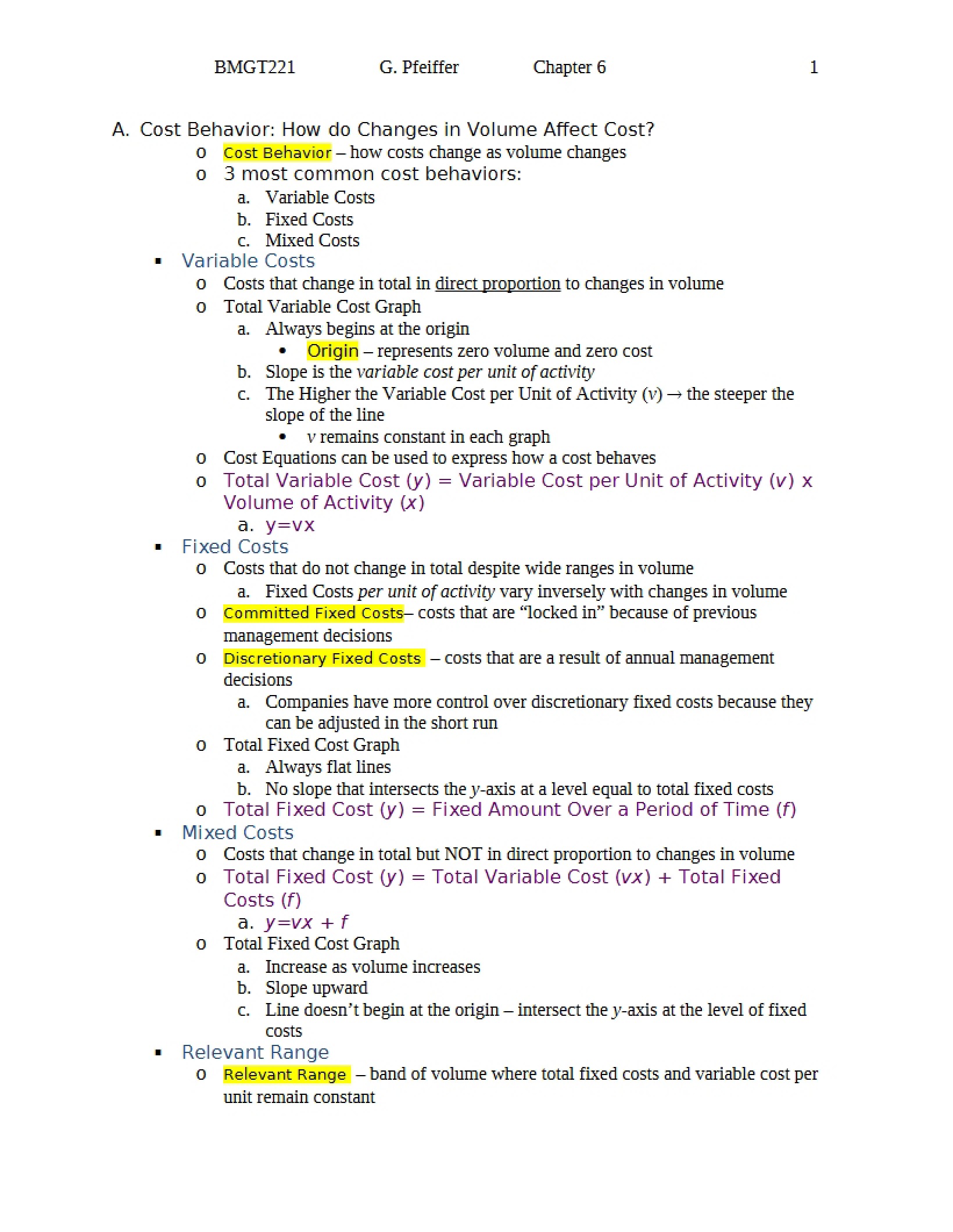 Accounting II - Chapter 6