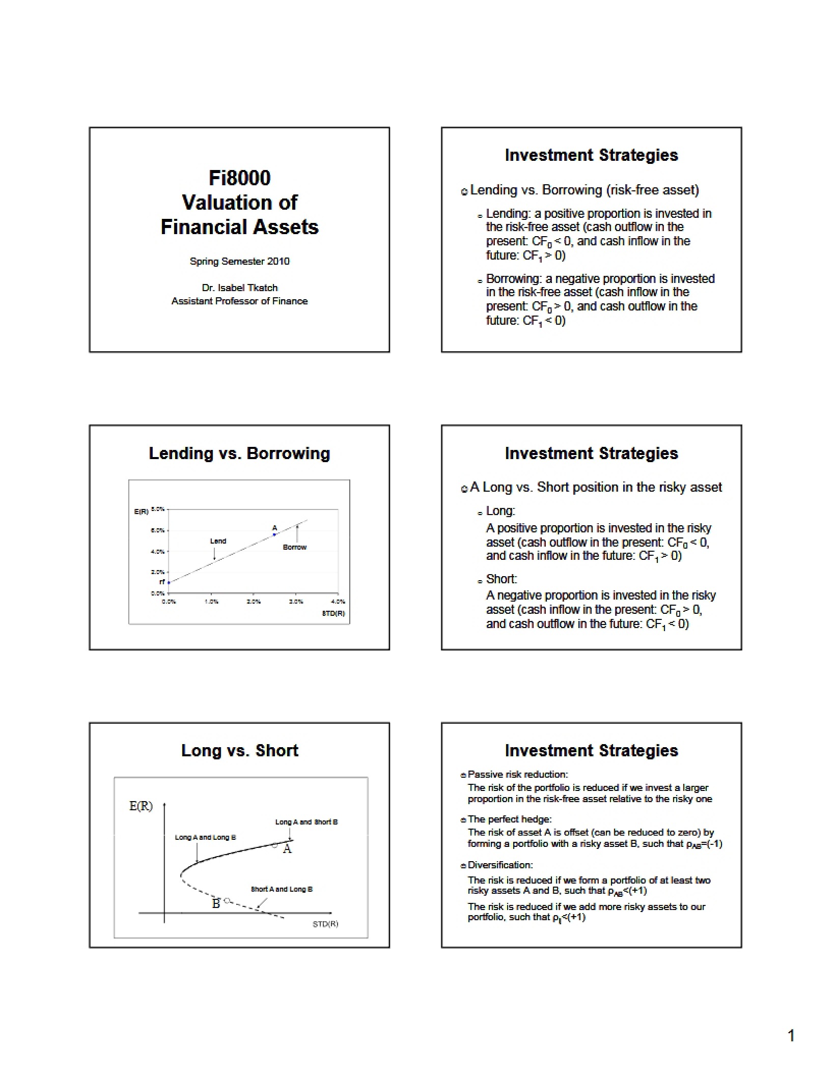 Part III of Portfolio - Asset Valuation