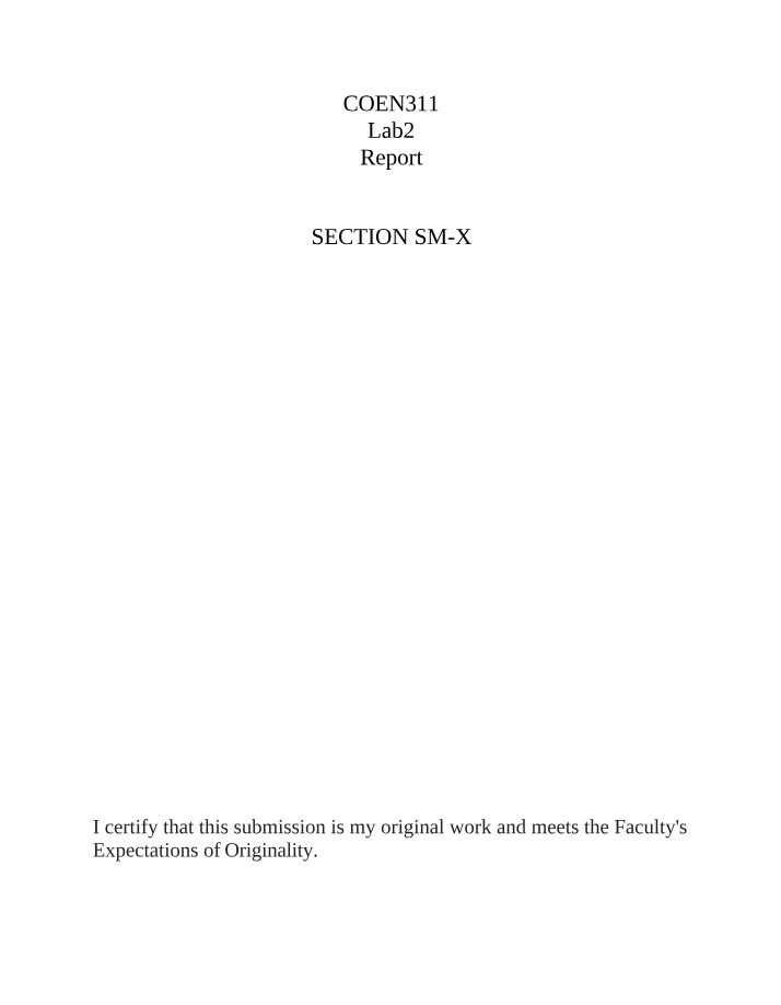 COEN 311 Lab 2 Report