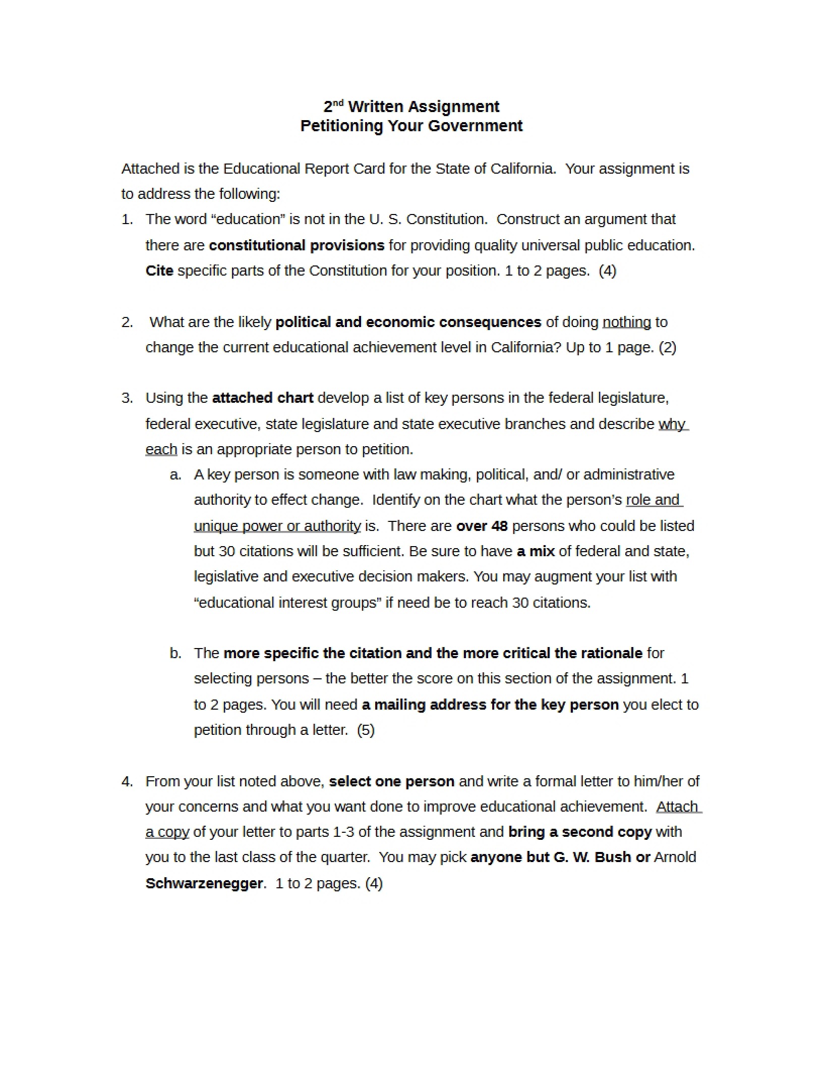 Written Assignment Two