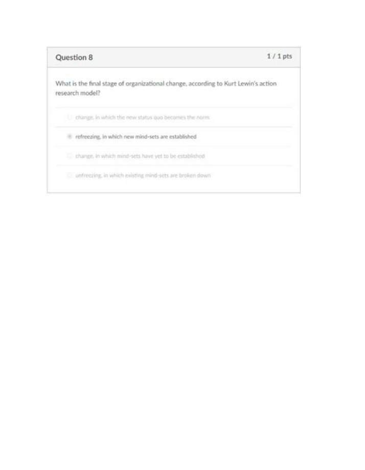 Organizational Change - The Final Stage