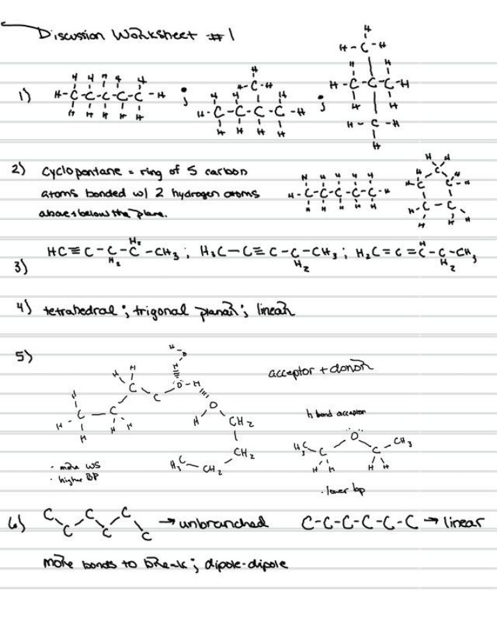 Worksheet 1 for Discussion