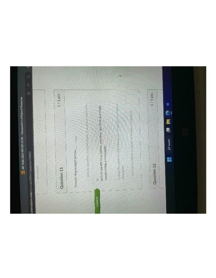Quiz on Conservation of Natural Resources