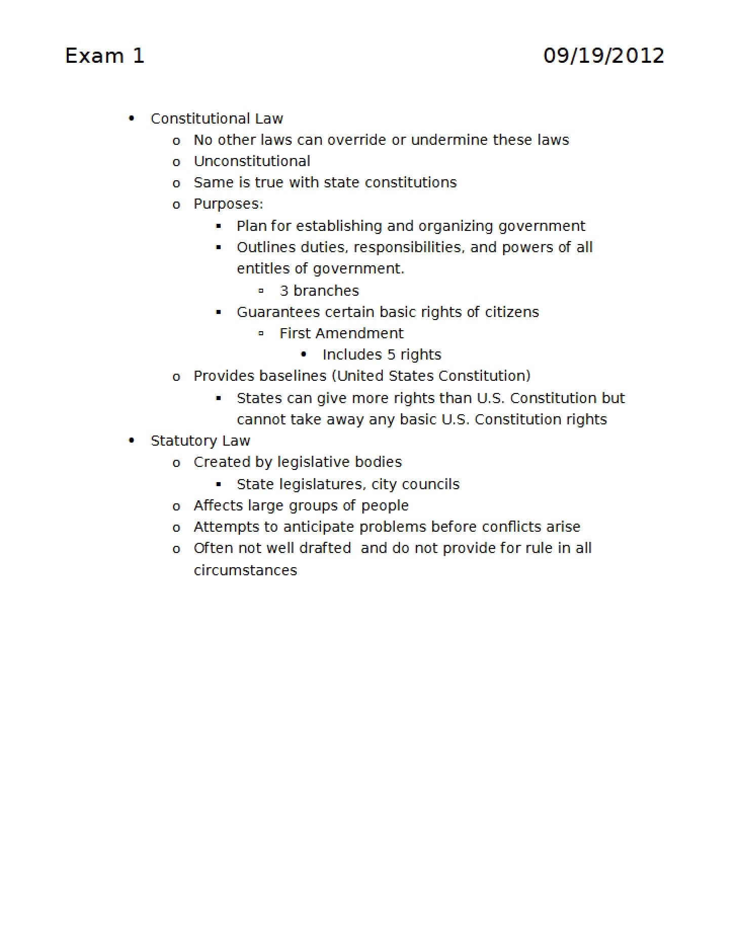 Exam 1 Preparation Material