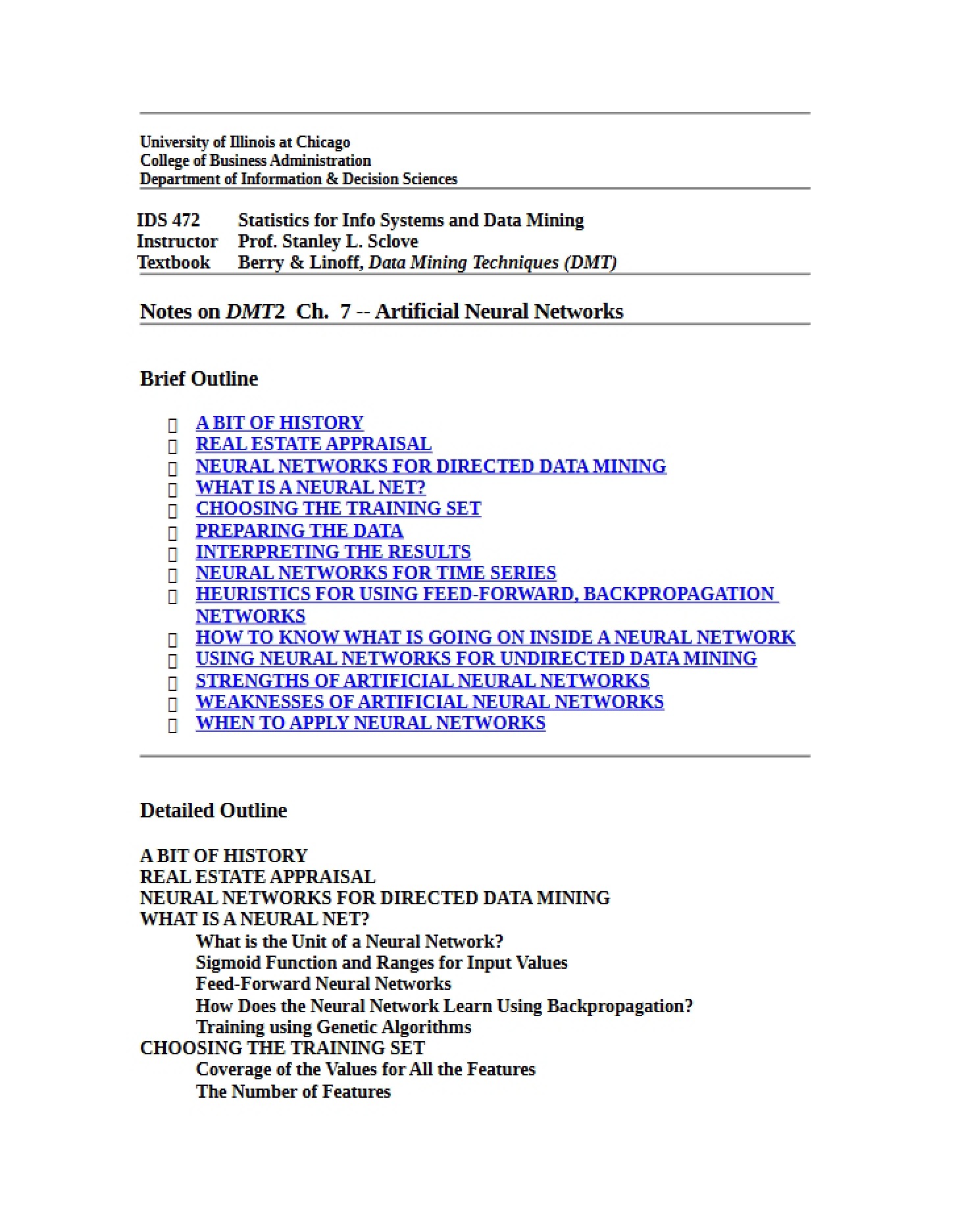 Syllabus and Schedule