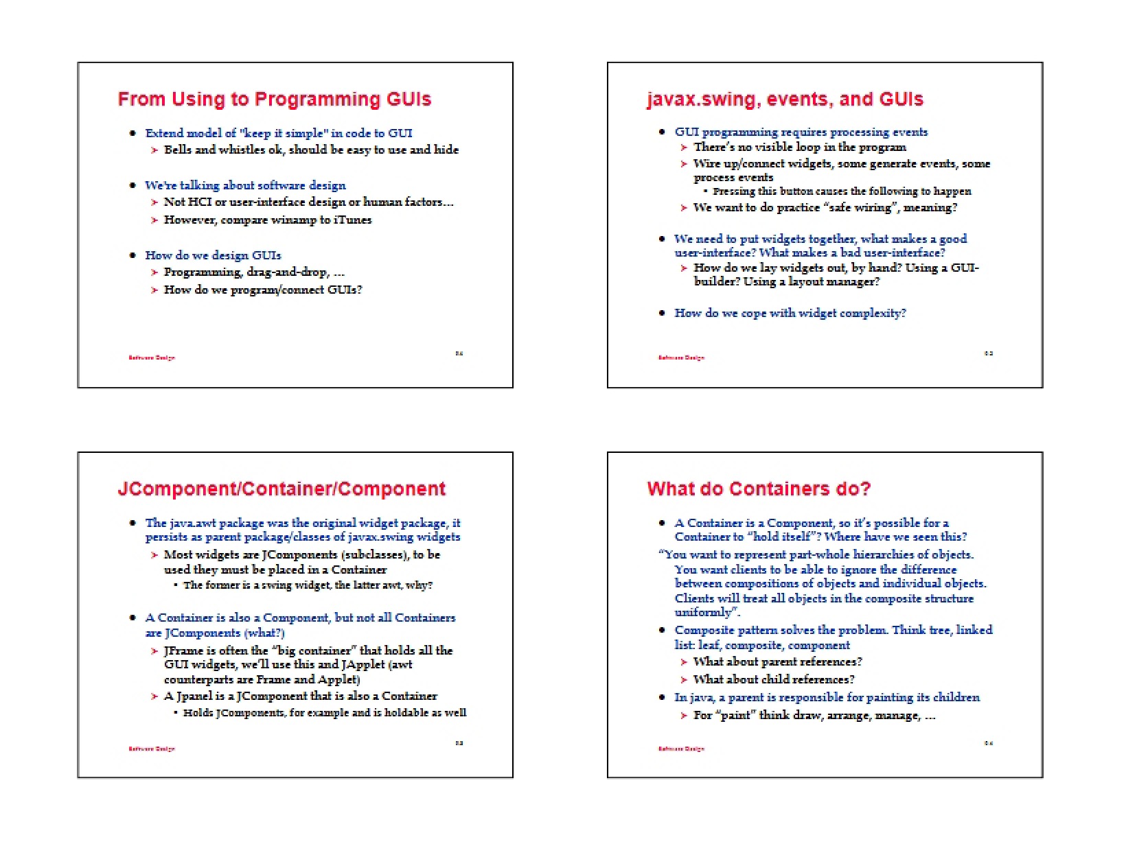 Software Design Lecture - 5 Pages