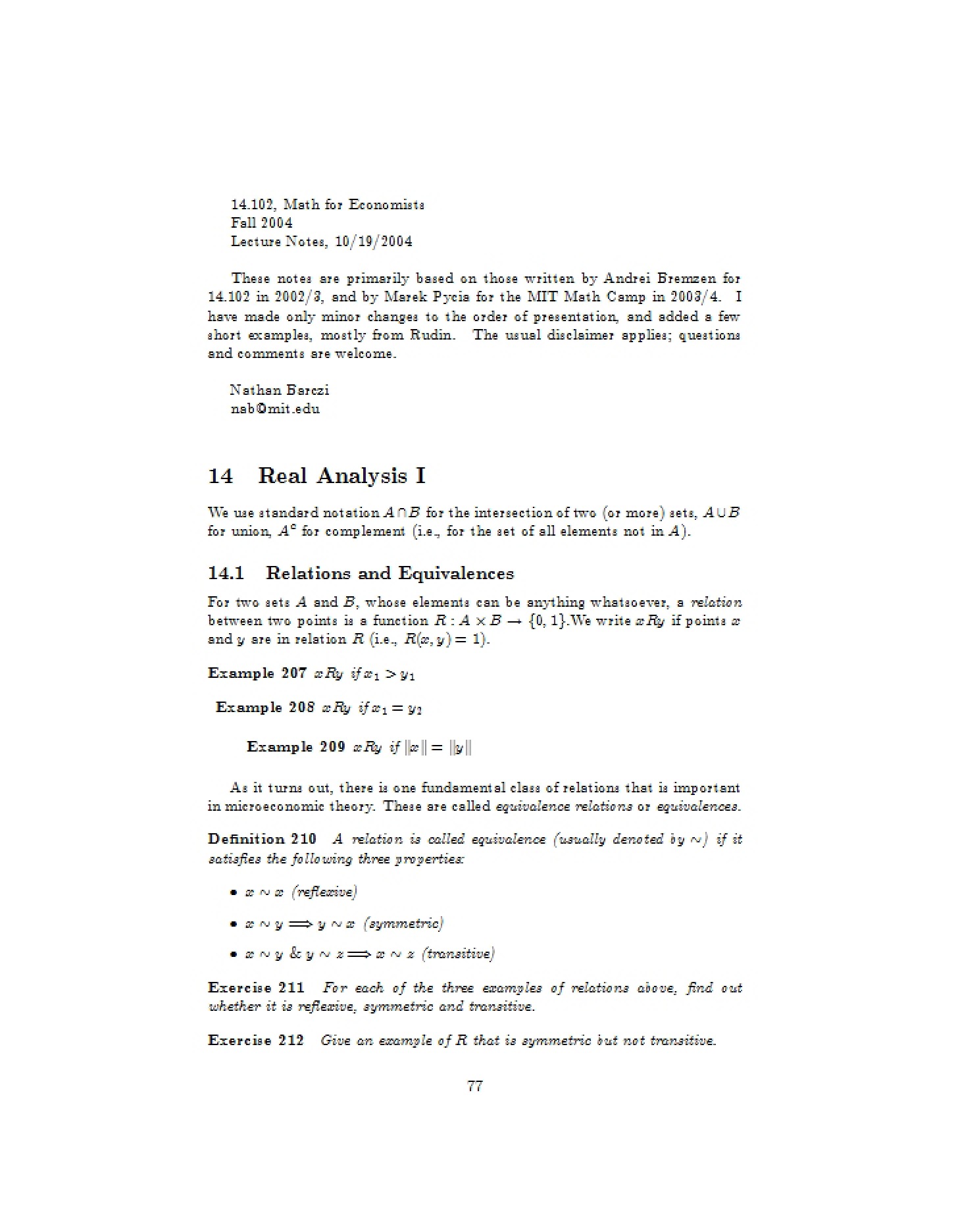 Class Records