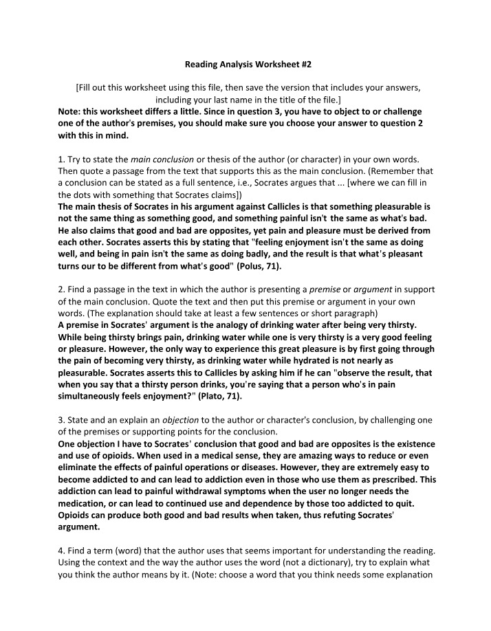 Analyzing Socrates' Argument on Pleasure