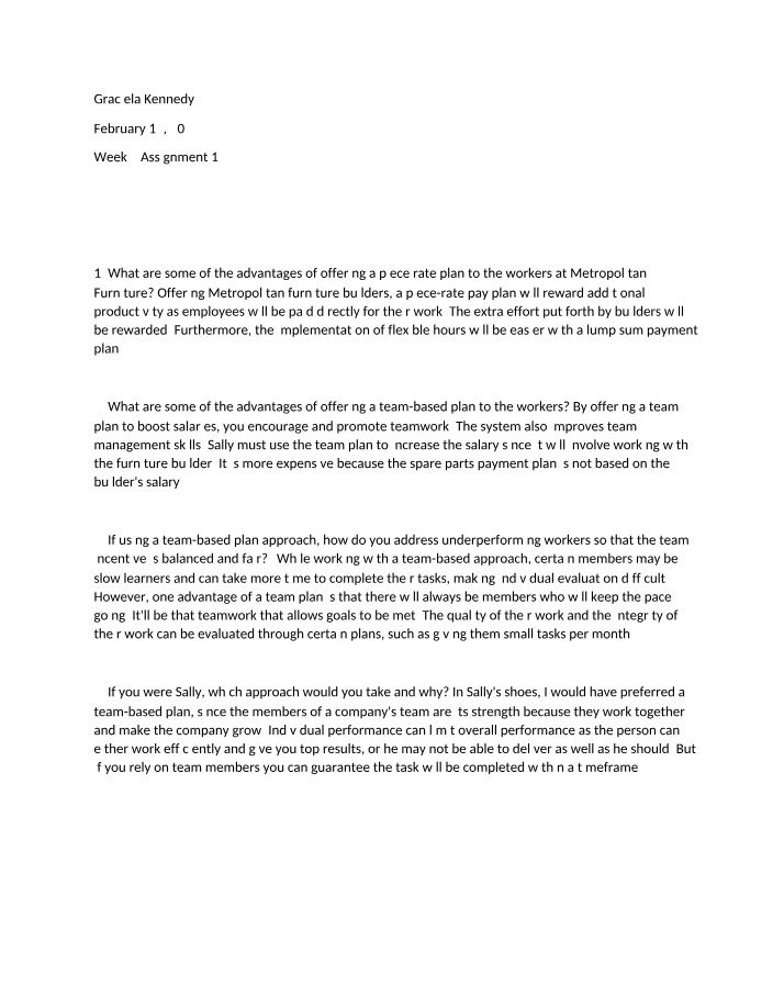 Assignment 1 - Week 4