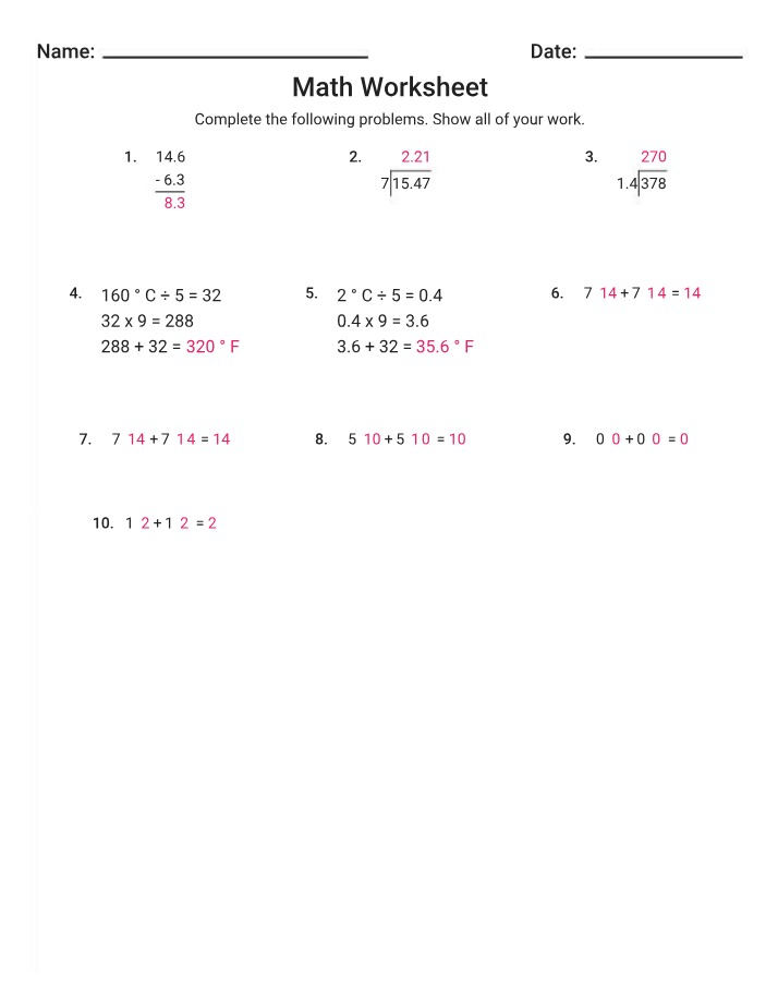 Math-Econ 123 Worksheet
