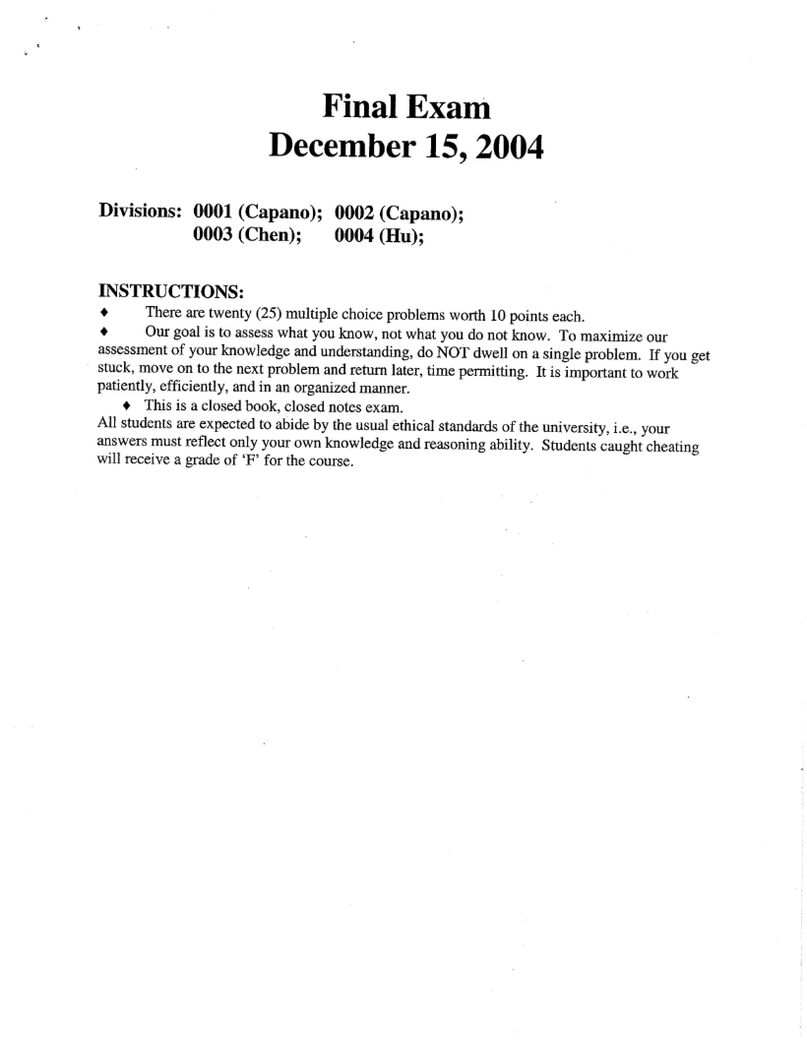 Fall 2004 Final Exam b
