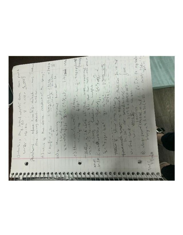 Work and Energy Physics Problem Set