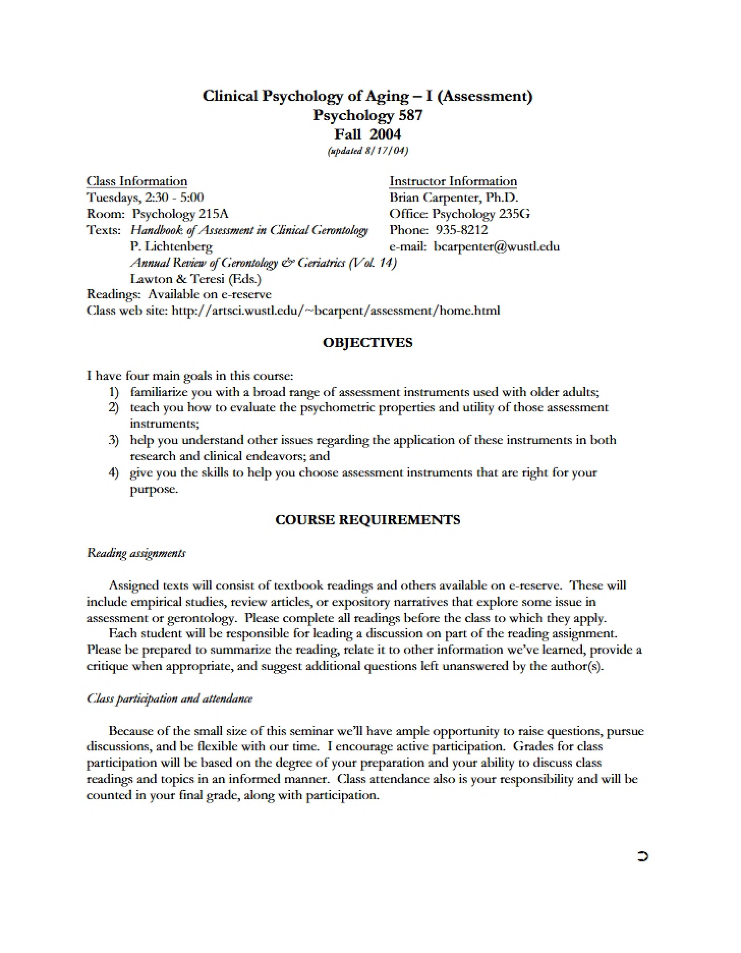 Syllabus