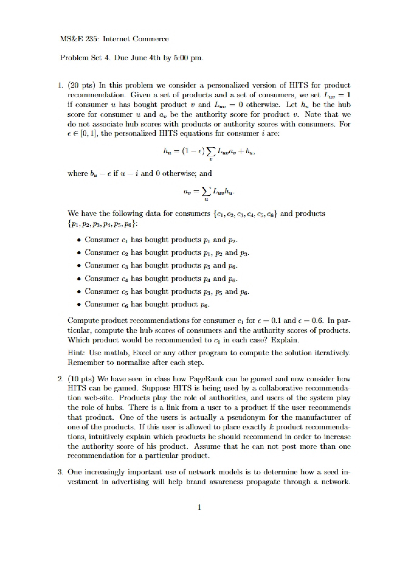 Homework for Analytics in Action