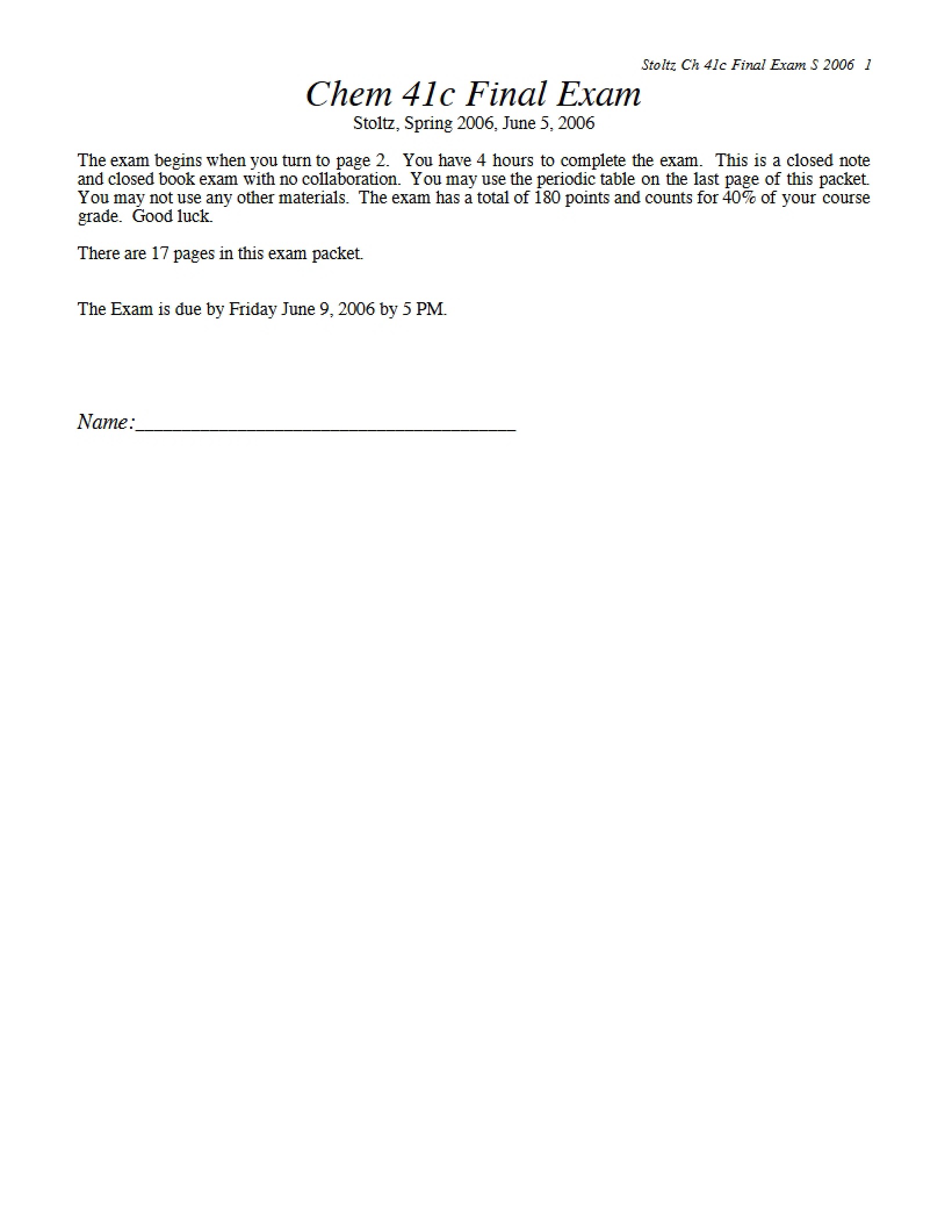 Final Examination