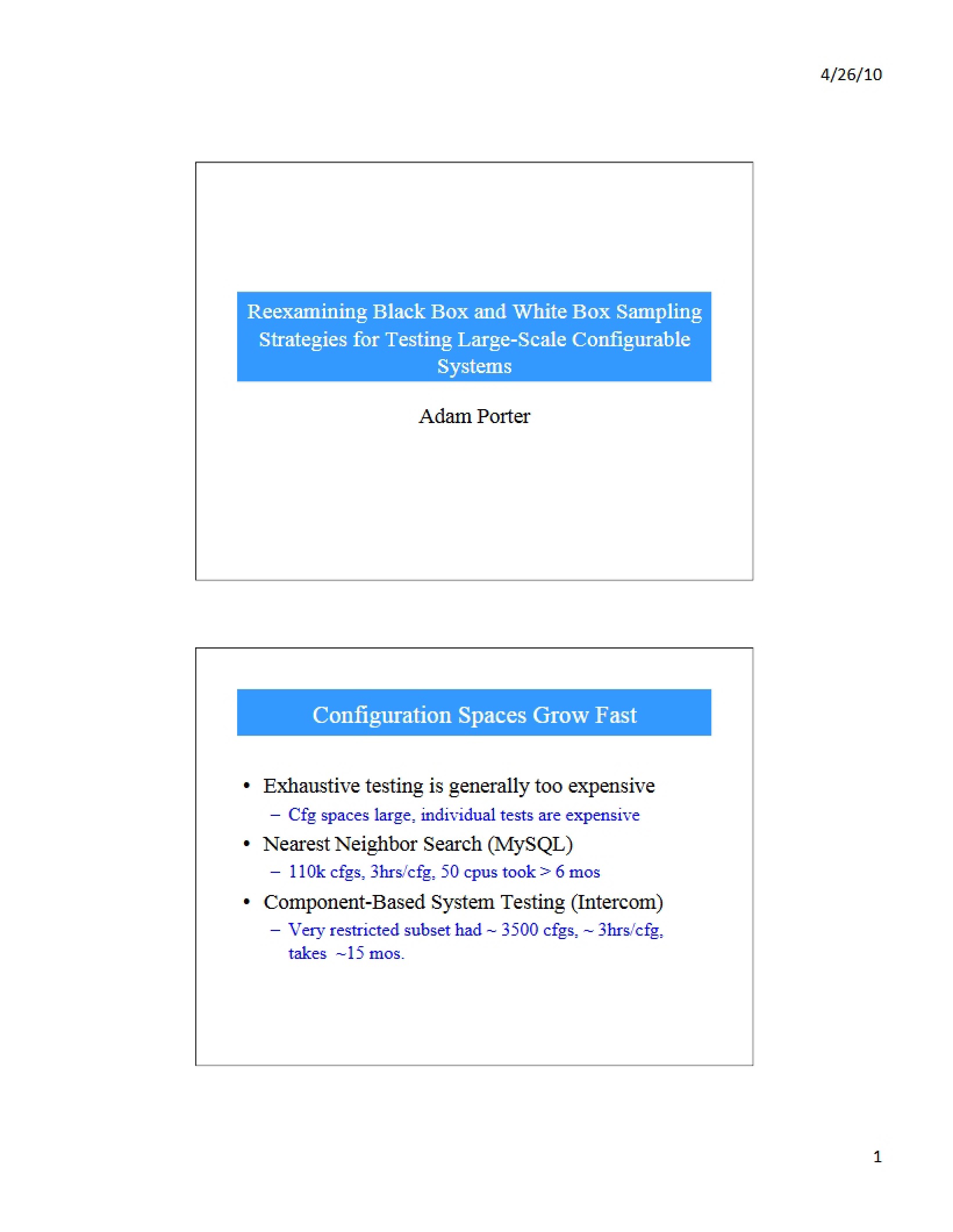 Sampling Strategies Black Box vs White Box Reexamination