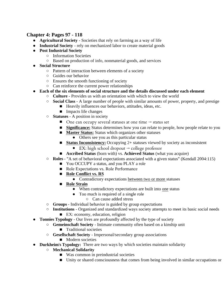 Study Guide for SOC