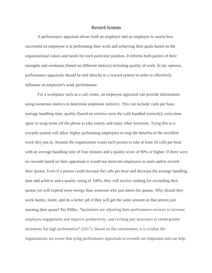 Discussion 6 on Reward Systems