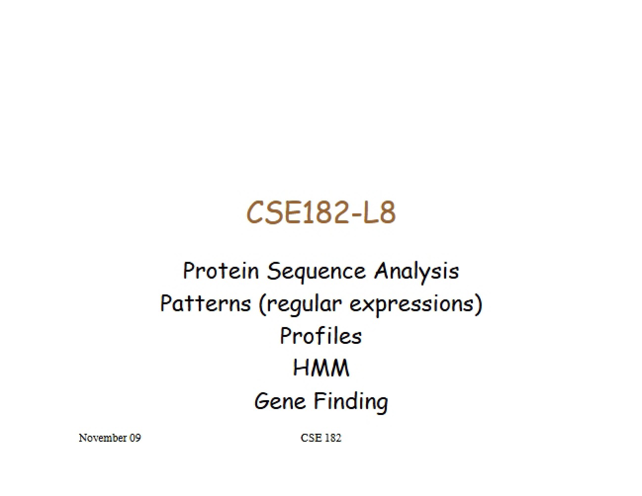 Patterns in Analyzing Protein Sequences