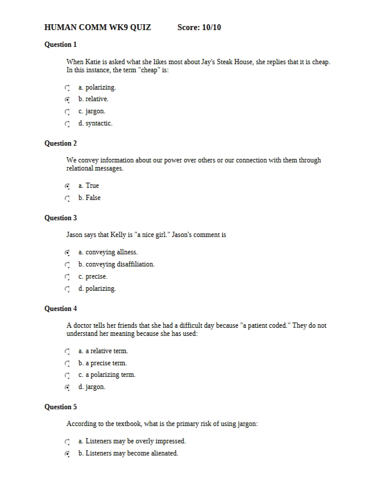 Communication Study Guide
