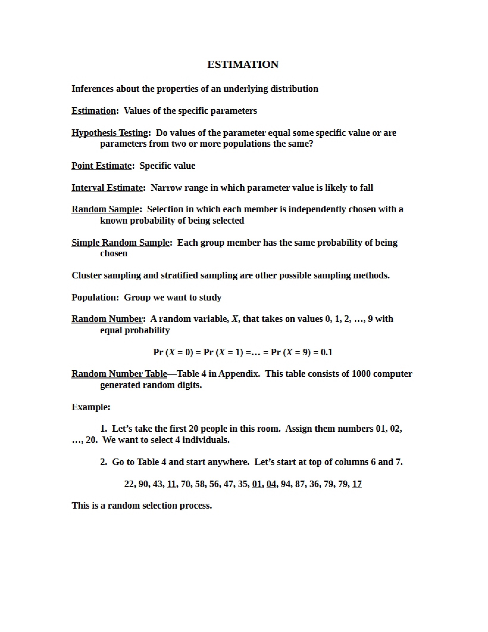 Chapter 6a Table