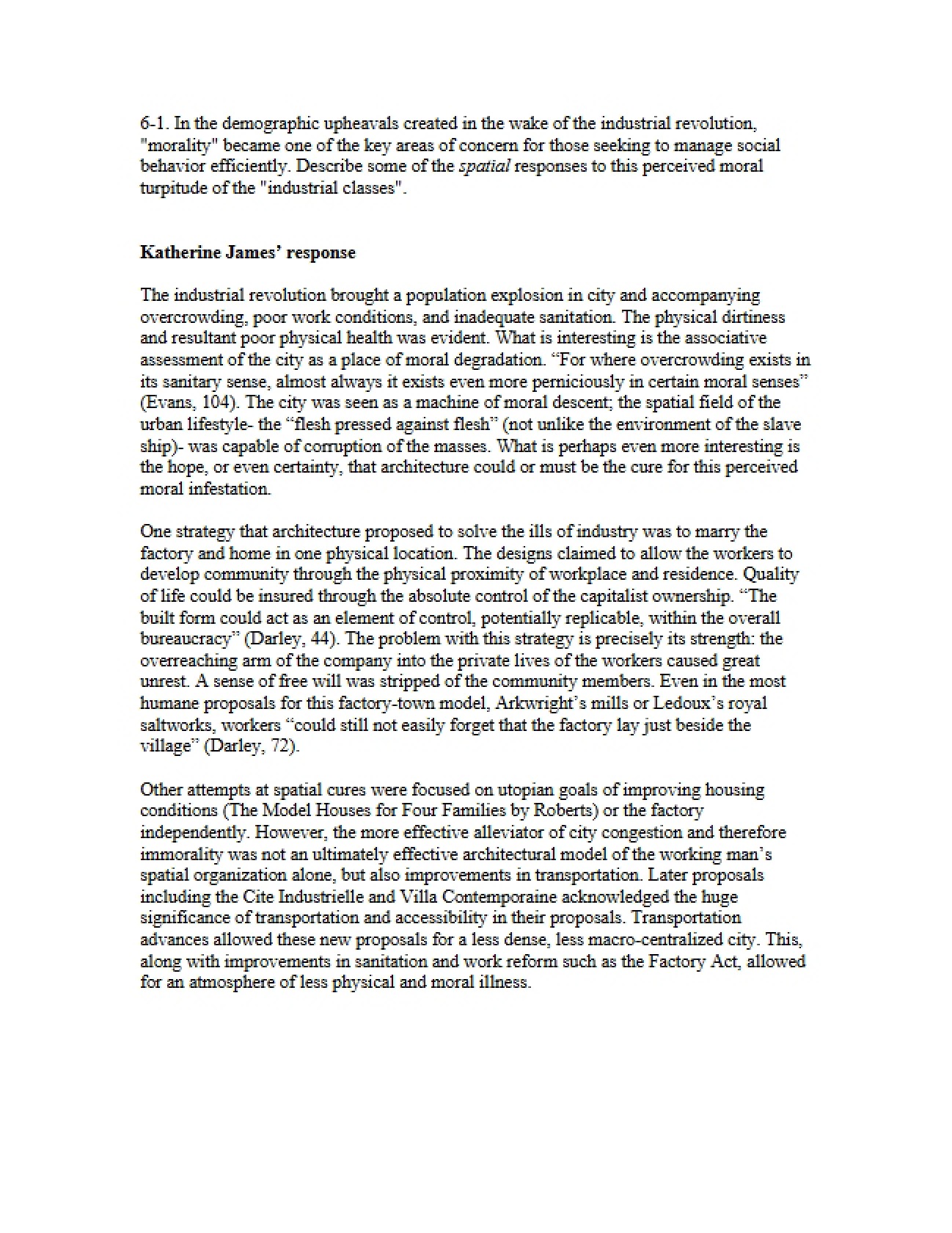 Class Notes: Architecture 1750-Present