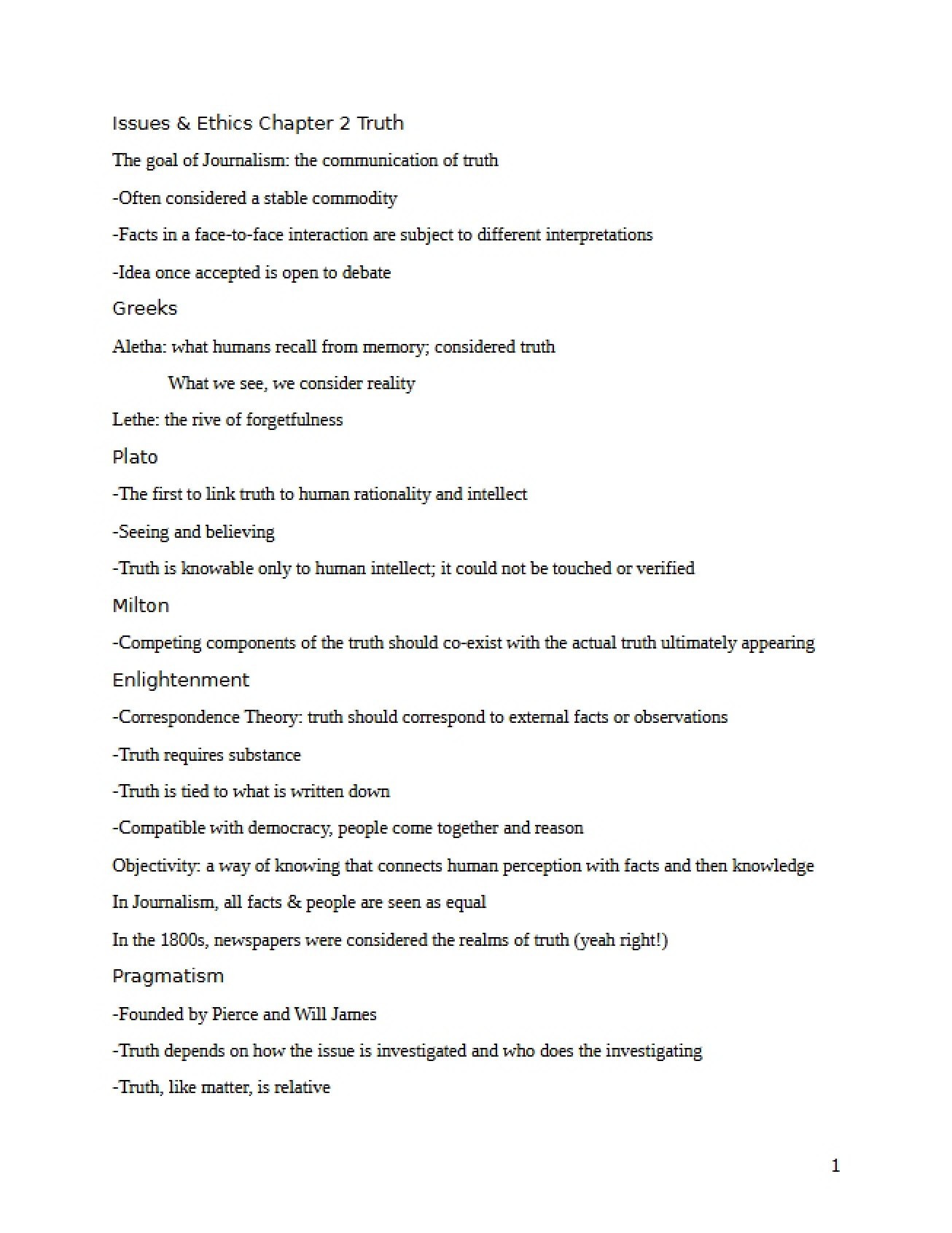 Issues and Ethics Chapter Two
