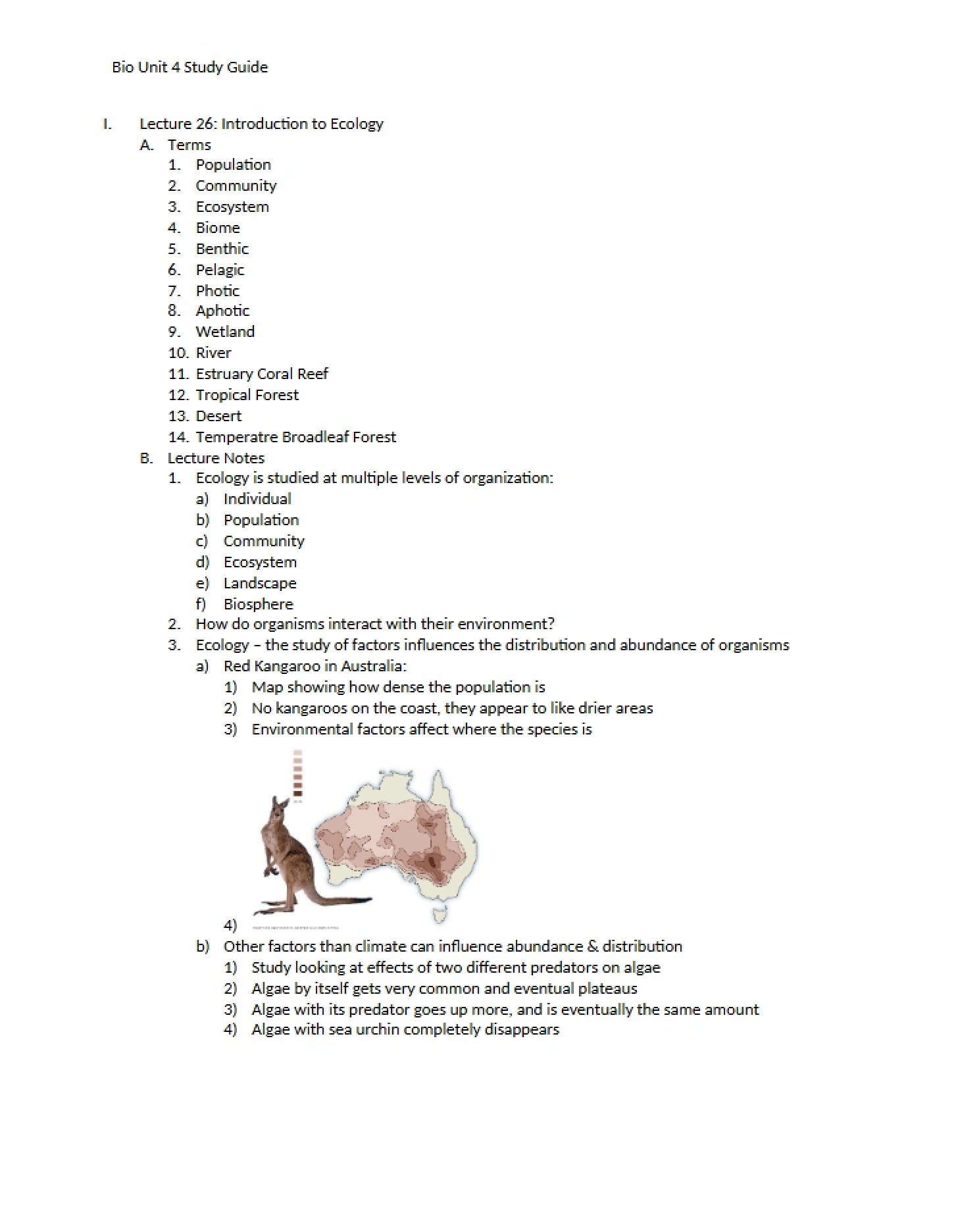 Ecological Systems Session 26