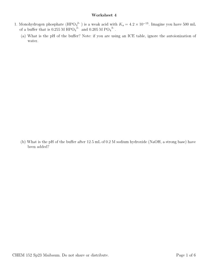 Acid Concentration Determination and pH Calculation