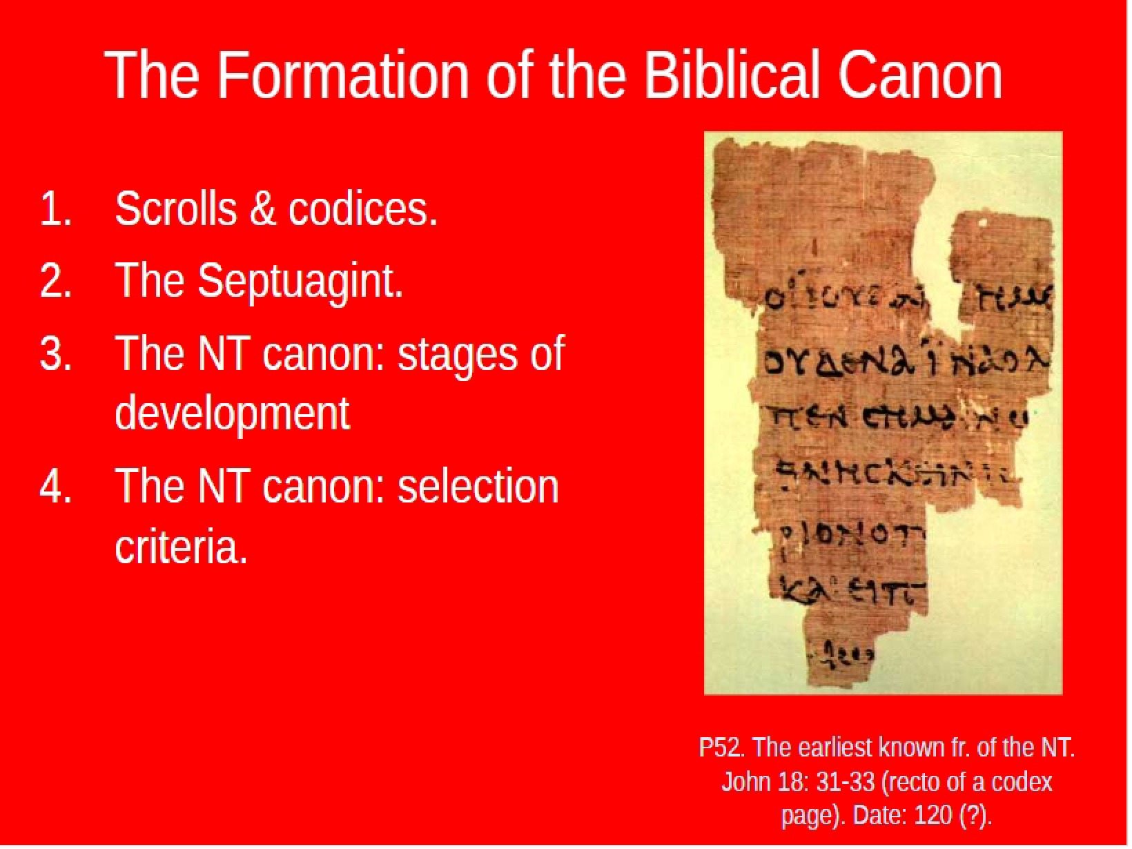Biblical Canon Formation