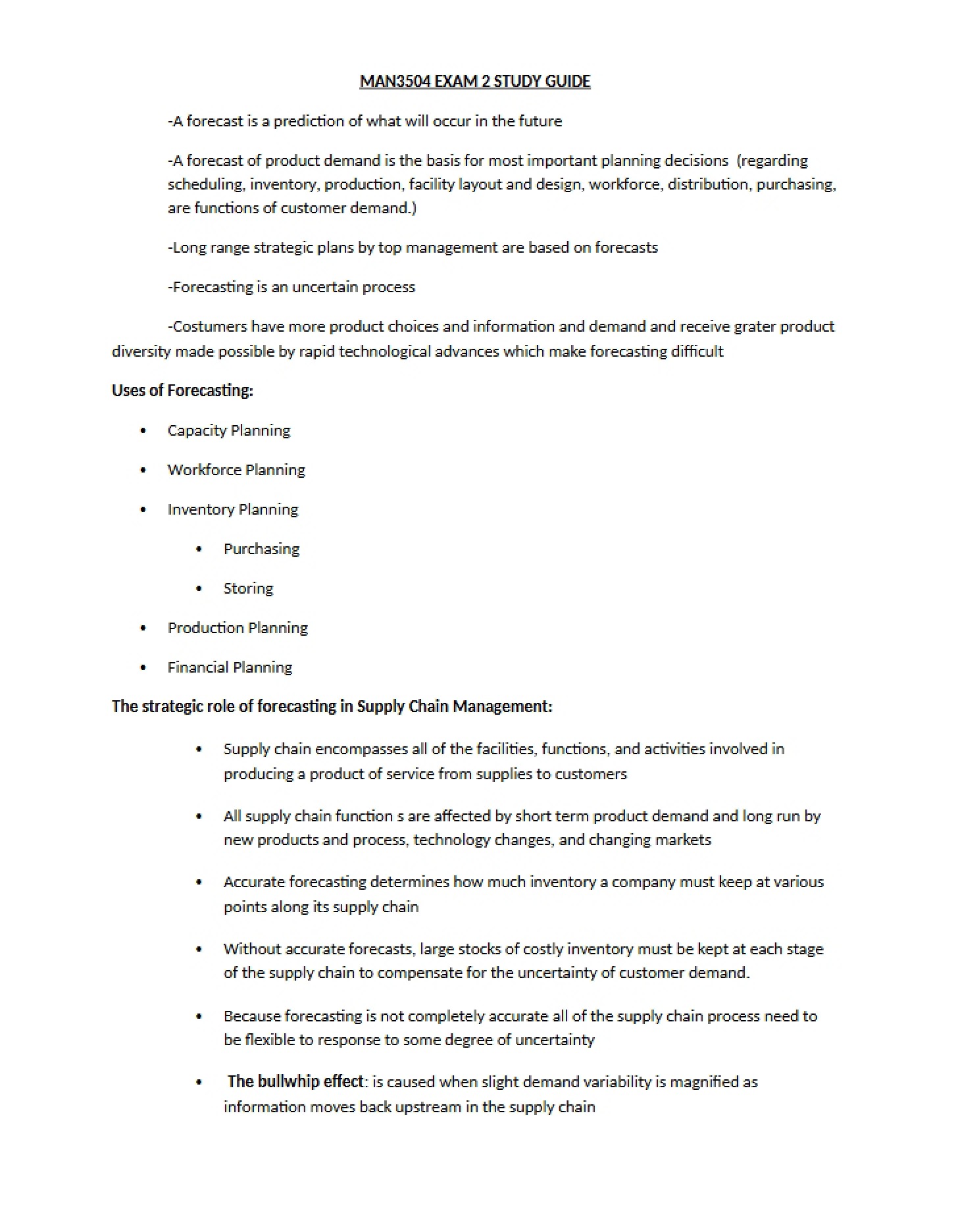 Exam 2 Guide