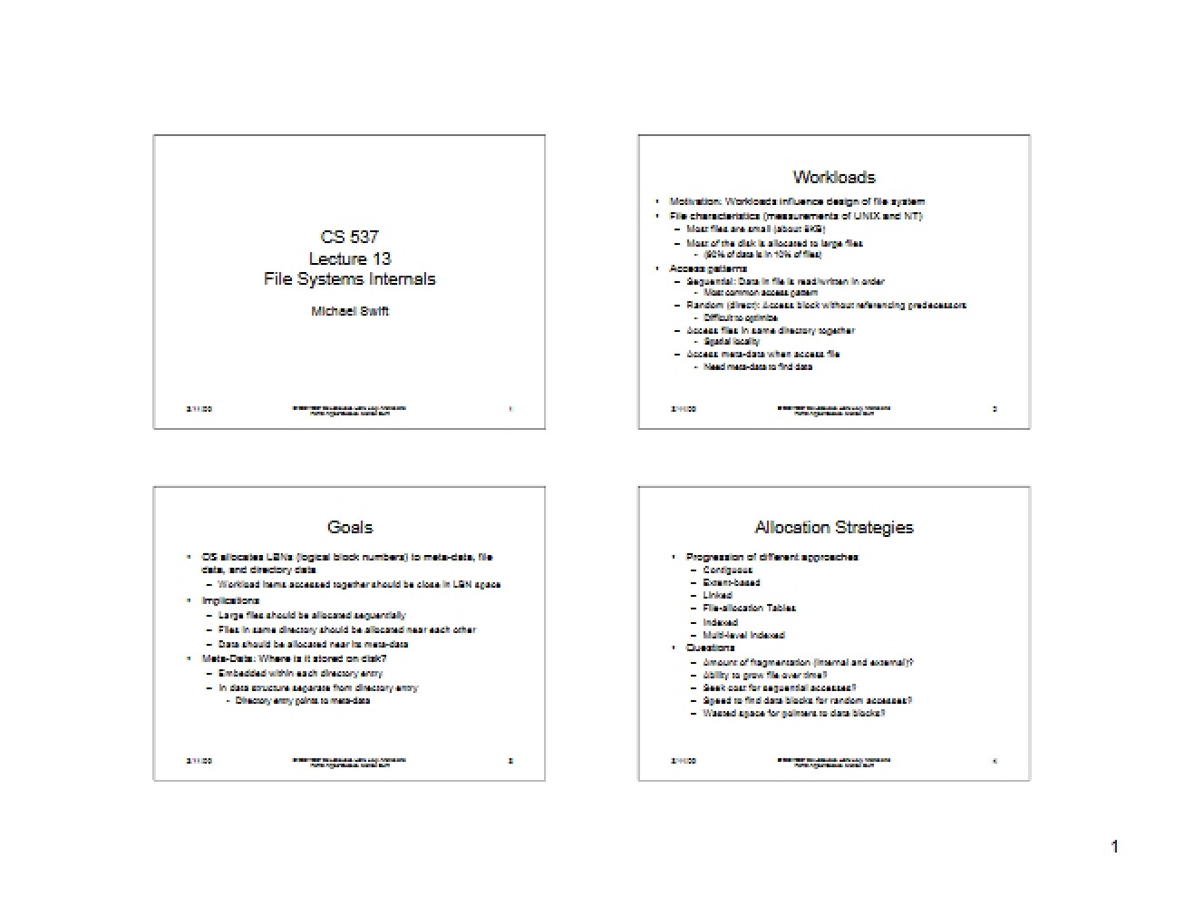 Internal File System Structure