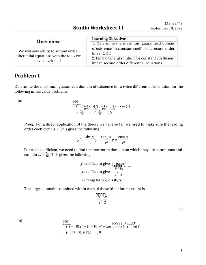Studio 11 Worksheet