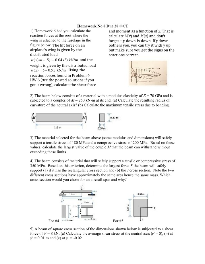 Wing Attachment - Calculating Reaction and Shear Forces