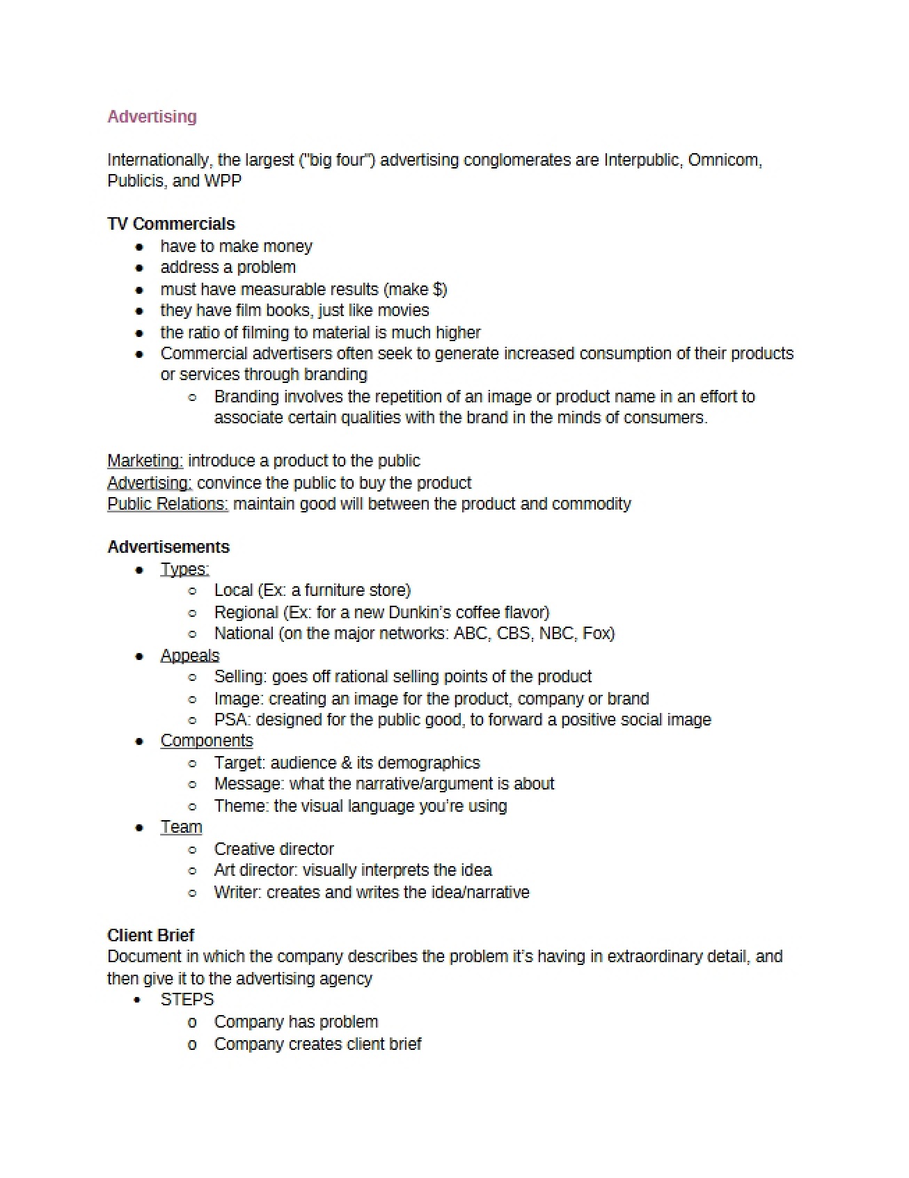 Producing for Entertainment Industry Lecture Notes