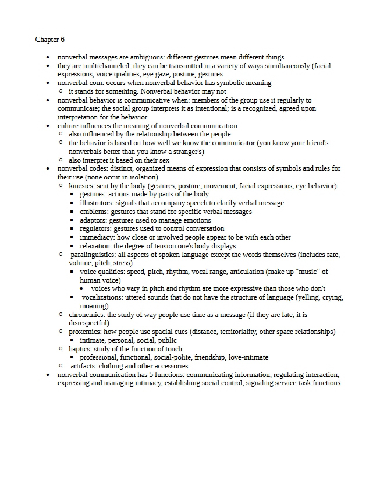 Communication Studies Chapter Six