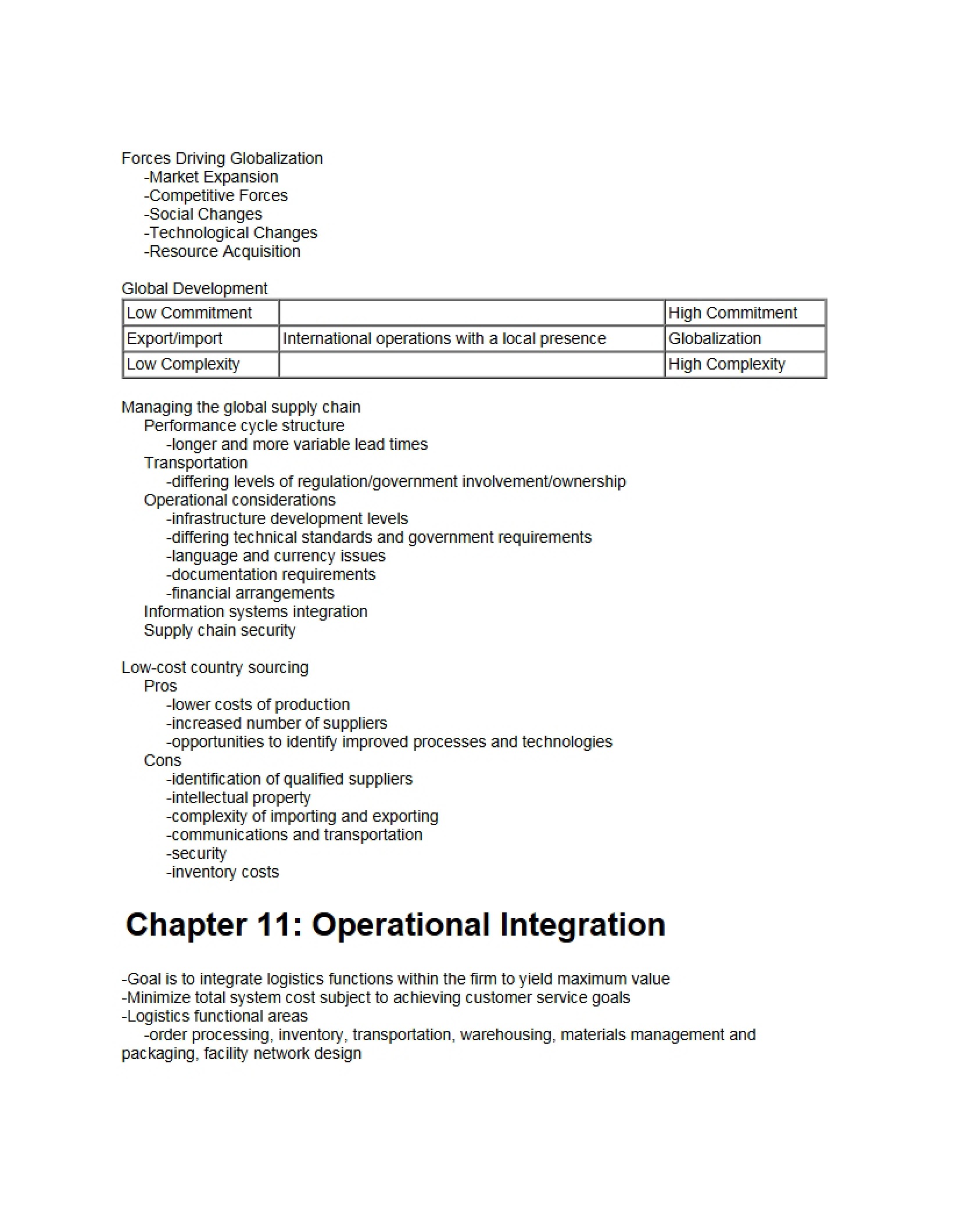 Globalization Drivers
