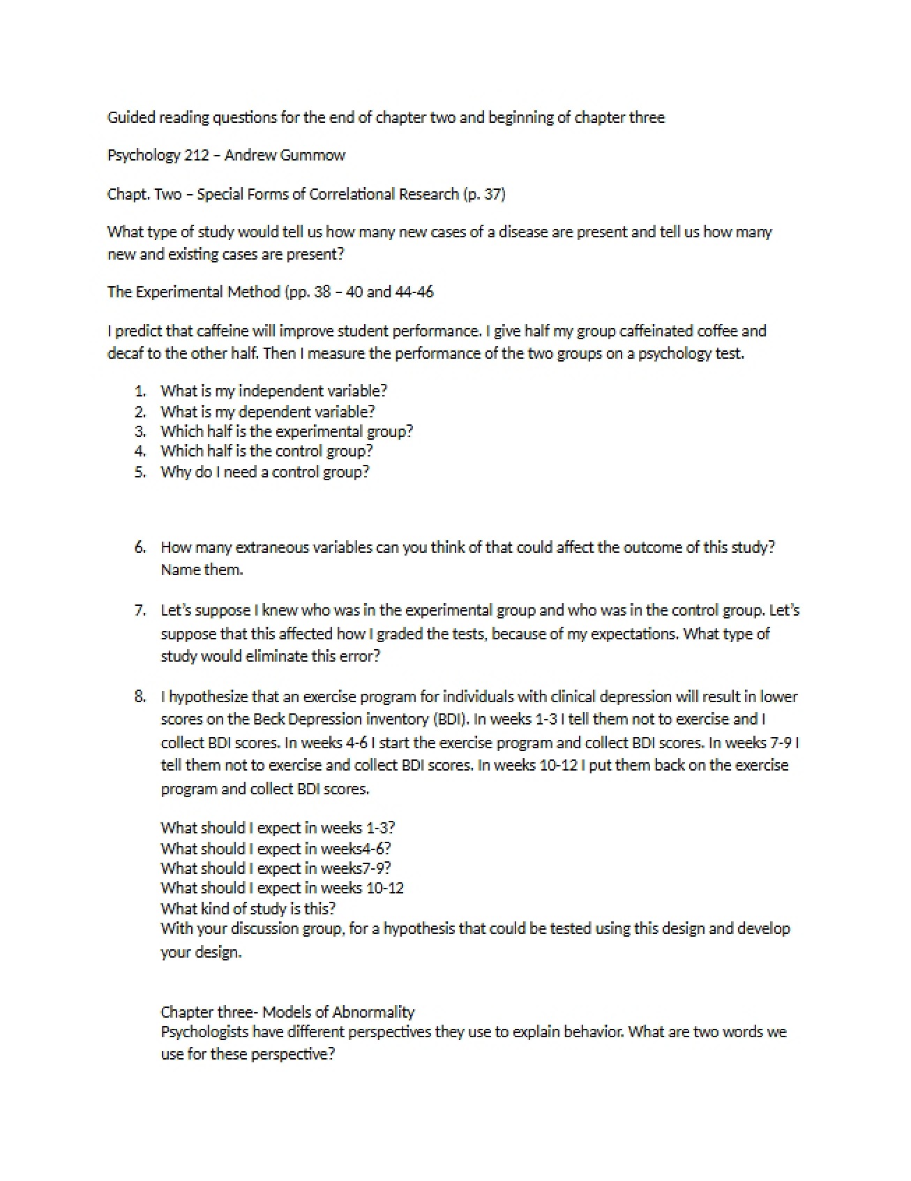 Inquiry Questions for Reading