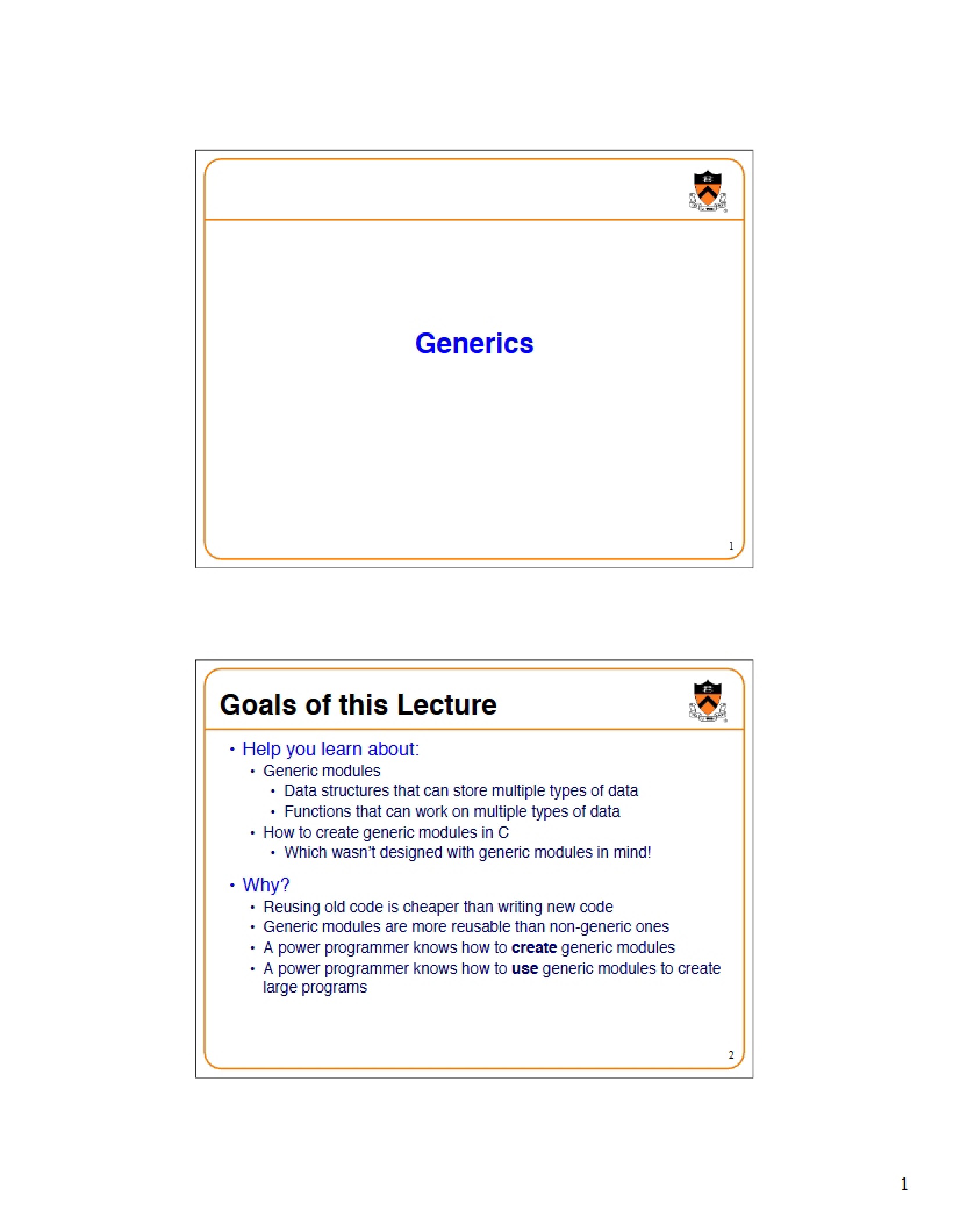 Generic Programming