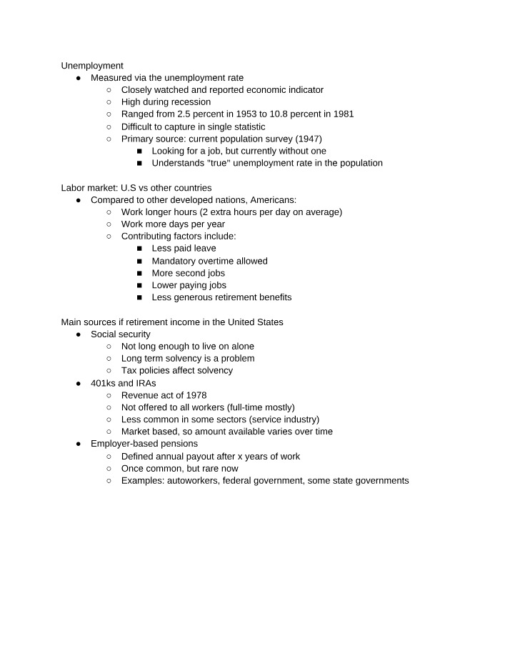 Labor Markets and Work