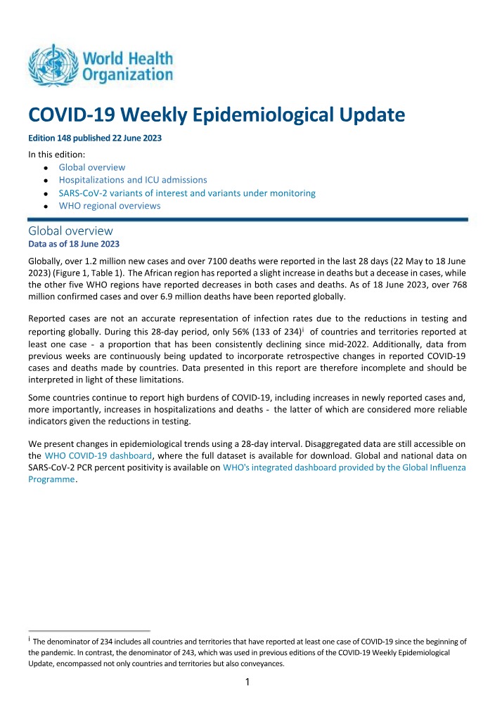 COVID 19 Weekly Epidemiological Update Part C