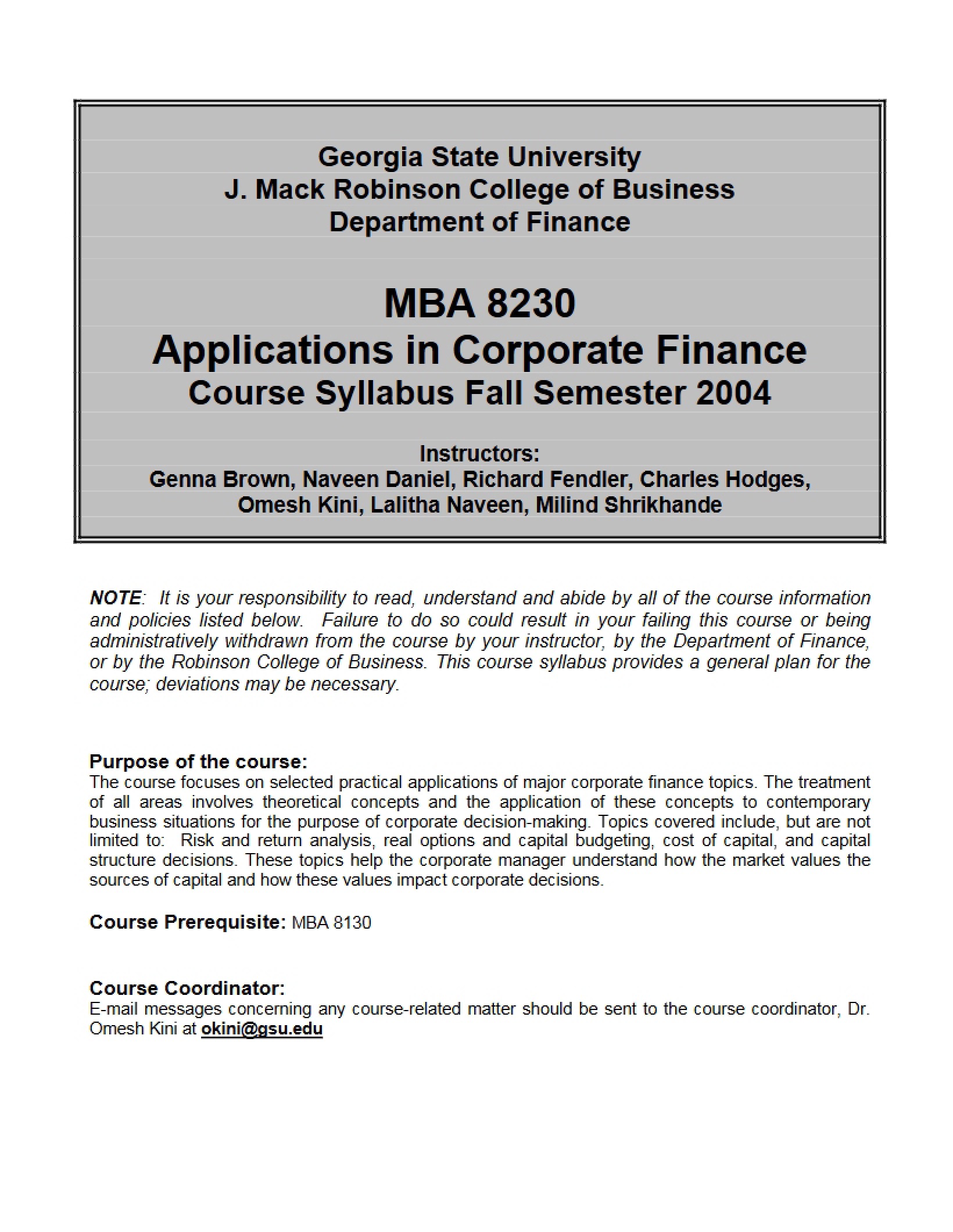 Fall 04 Syllabus for 8230