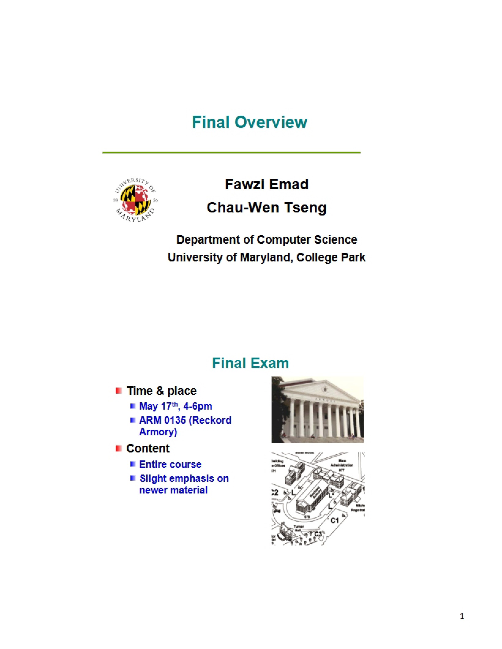 Final Course Overview