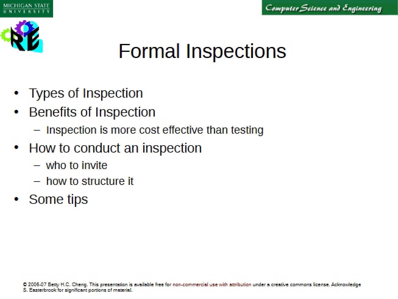 Inspections Formal - CSE 491