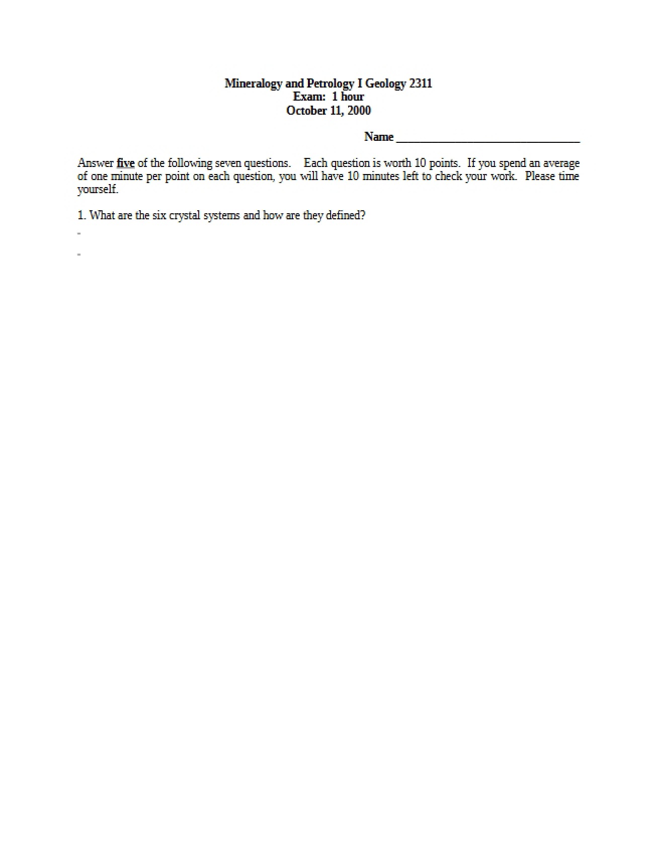 Part I Mineralogy and Petrology
