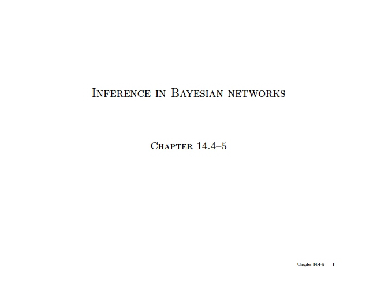 Bayesian Network Inference Concepts